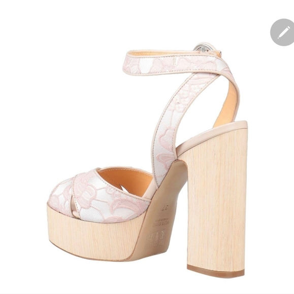 Roberto Festa size 8. Platform Silk Tapestry new light pink - Picture 4 of 5
